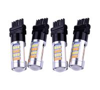 4x 3157 Dual Color Switchback LED White/Amber DRL Turn Signal Projector Bulbs
