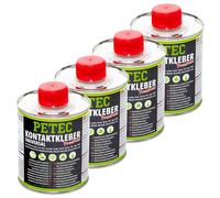 4x 350 ML PETEC 93935 Colla a Contatto Adhesivo Pinseldose Adesivo