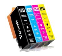 4x 364XL Cartucce per stampante compatibili con le cartucce HP 364XL per Photosmart 5520/10, 6510/20, 7510/20, Deskjet 3520, 3070A, 3522, Officejet 4610/20/22 (1 Nero, 1 Ciano, 1 Giallo, 1 Magenta)