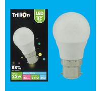4x 3W (=25W) Ghiacciato LED GLS Baionetta BC B22,Caldo 3000K,Lampadina,Lampada