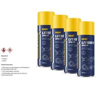4x 400 ML Mannol Litio Spray 9881 Grasso per Cuscinetti Rulli Lubrificante