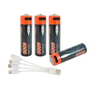 4x 4000mWh USB Tipo C Ricaricabile Aa Batterie per Arlo Kamera, Giocattoli, Ora