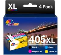 4x 405XL Cartucce d'inchiostro for Epson 405 405XL Multipack Compatible with WorkForce Pro WF-3820DWF WF-3825DWF WF-4820DWF WF-4825DWF WF-4830DTWF WF-7830DTWF WF-7835DTWF WF-7840DTWF
