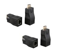 4x 4K 3D 1.4 30M Extender A RJ45 Corso Cat 5e / 6 Adattatore Ethernet LAN Network