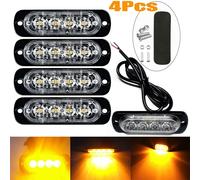 4x 4LED spia luminosa per auto griglia luce di rottura auto camion rimorchio faro lampada LED luce laterale ambra per auto 12V - 24V
