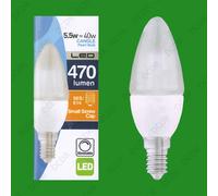 4X 5.5W (=40W) Lampadine LED Perle Dimmabili, SES, E14, 2700K