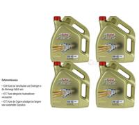 4X 5 Litri Originale Castrol Olio Motore EDGE 0W-40 A3/B4