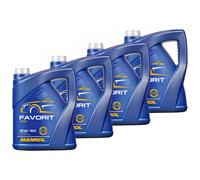4x 5 Litro Olio Mannol Favorit 15W-50 Api Sl Cf CF-4 Motore 15W50