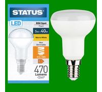 4x 5W (=40W) R50 Riflettore Faretto LED E14 Ses Piccolo Vite Lampadina Lampada