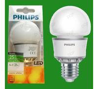 4x 5W Philips LED Ultra Bassa Energia GLS Globo Lampadine, Es, E27 Vite Lampade