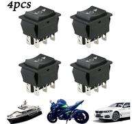 4x 6-Pin Dpdt Acceso-Spento Auto Momentanea Potenza Rocker Switch-Control Button