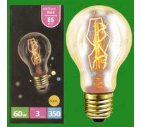 4x 60W Antico Vintage Oro GLS Regolabile Lampadine a Vite Edison E27 Lampade
