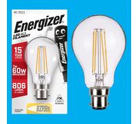 4x 7W (=60W) Trasparente LED Filamento GLS,BC B22 Baionetta 2700K Lampadina