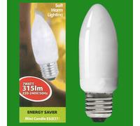 4x 7W Risparmio Energetico Basso Consumo Cfl Candela Lampadine ECC Es
