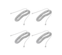 4X 9M 30Ft RJ11 6P2C Modulari Cavi Telefonici Telefono Filo Bianco