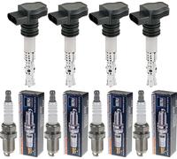 4x Abakus Bobina Accensione + Beru Candela per BMW 3er Compatto E46 316 Ti