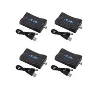 4X Adattatore Convertitore Audio / Video Un BNC Compatibile PAL / NTSC Con Cavo di Alimentazione USB