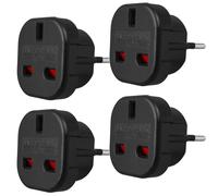 4x adattatore da Maclean UK presa a spina UE nera MCE72
