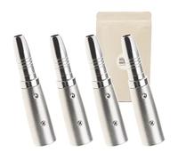 4x Adattatore da spina XLR maschio 3 poli a presa jack grosso 6,35mm femmina - Connettore stereo per altoparlante microfono - Adaptout marca francese