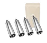 4x Adattatore da spina XLR stereo maschio 3 pin a spina RCA mono maschio - 100% in metallo - Connettore audio con blocco - Adaptout marca francese