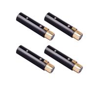 4X Adattatore Da XLR Un 3 Pin Femmina Un XLR Un 3 Pin Maschio, Interfacce Audio, per Cavo Microfono Stereo