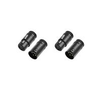 4X Adattatore per Microfono XLR Compatto Maschio e Femmina Regolabile A 90 Ad Angolo Retto, Connettore per Saldatura XLR A 3 Pin, Estremità XLR A 3