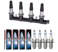 4x Aic Bobina + 4x Bosch Candela Super 4 per Peugeot 206 Hatchback 2A/C