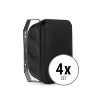 4x Altoparlanti Diffusori HiFi Parete Muro Tenuto Stagna Esterno IP56 50W Nero