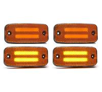 4X Amber Led Neon Side Marker Lights 12/24V Lamp Truck Trailer Lorry Chassis Bus