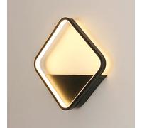 4x Applique a LED Lampada da Parete Nero 3000K Interni Quadrato Soggiorno 20W