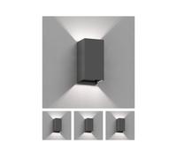 4x applique CUBEL per esterni IP65 Up & Downlight antracite opaco [EEK: D]