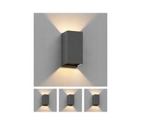 4x applique CUBEL per esterni IP65 Up & Downlight antracite opaco [EEK: D]