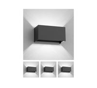 4x Applique CUBEL per esterni IP65 up/downlight antracite opaco rettangolare 2x [EEK: D]