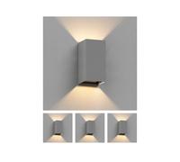 4x applique CUBEL per esterni IP65 up/downlight grigio opaco angolare 1x G9 max.