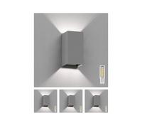 4x applique CUBEL per esterni IP65 up/downlight grigio opaco angolare 1x G9 max.