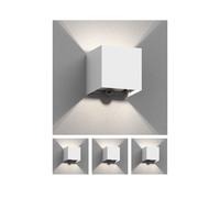 4x applique CUBEL per esterni IP65 up/downlight rilevatore di movimento bianco [EEK: D]