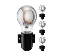 4x applique FEL in porcellana nera lucida angolare 1x E27 max. 300W