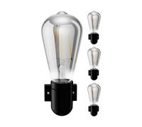 4x applique FEL in porcellana nera lucida angolare 1x E27 max. 300W