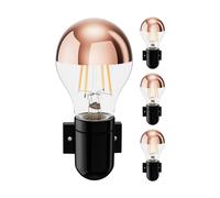 4x applique FEL in porcellana nera lucida angolare 1x E27 max. 300W