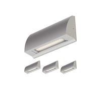 ledscom.de Applique a 4 LED/luce per scale SEGIN per esterni, IP54, piatto, downlight, grigio opaco, angolare, 3,8 W, 265lm, bianco caldo
