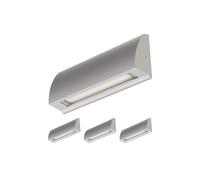 ledscom.de 4 LED applique/luce scale SEGIN per esterni, IP54, piatto, downlight, grigio opaco, angolare, 6,3 W, 630lm, bianco freddo