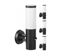 4x applique PORU per esterni IP44 rilevatore di movimento acciaio inox nero