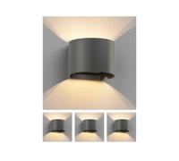 4x applique RUNEL per esterni IP65 up/downlight antracite opaco rotondo 1x G9 [EEK: D]