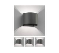 4x applique RUNEL per esterni IP65 up/downlight antracite opaco rotondo 1x G9 [EEK: D]