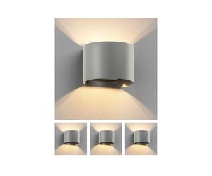 4x applique RUNEL per esterni IP65 up/downlight grigio opaco rotondo 1x G9 max.
