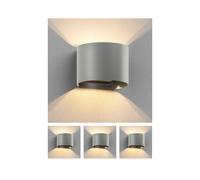 4x applique RUNEL per esterni IP65 up/downlight grigio opaco rotondo 1x G9 max. [EEK: D]