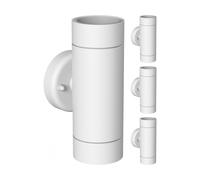 4x applique WEDO per esterni IP44 Up-/Downlight bianco opaco rotondo 2x GU10 [EEK: E]