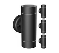 4x applique WEDO per esterni IP44 up/downlight nero opaco rotondo 2x GU10 [EEK: E]