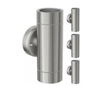 4x applique WEDO per esterno IP44 up/downlight acciaio inox opaco rotondo 2x