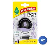 4x Arbre Magique Deodorante Auto X Bocchetta Pop Lavanda